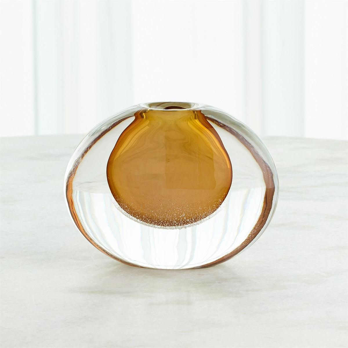Global Views Micro Bubble Vase - Amber