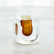 Global Views Square Vase - Amber