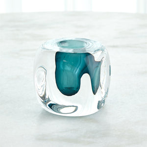 Global Views Square Vase - Azure