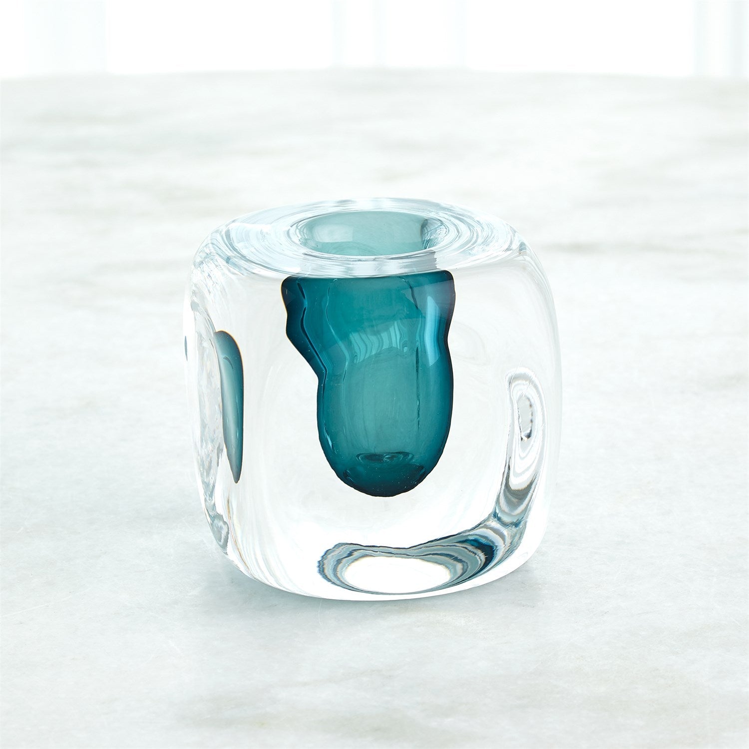 Global Views Square Vase - Azure