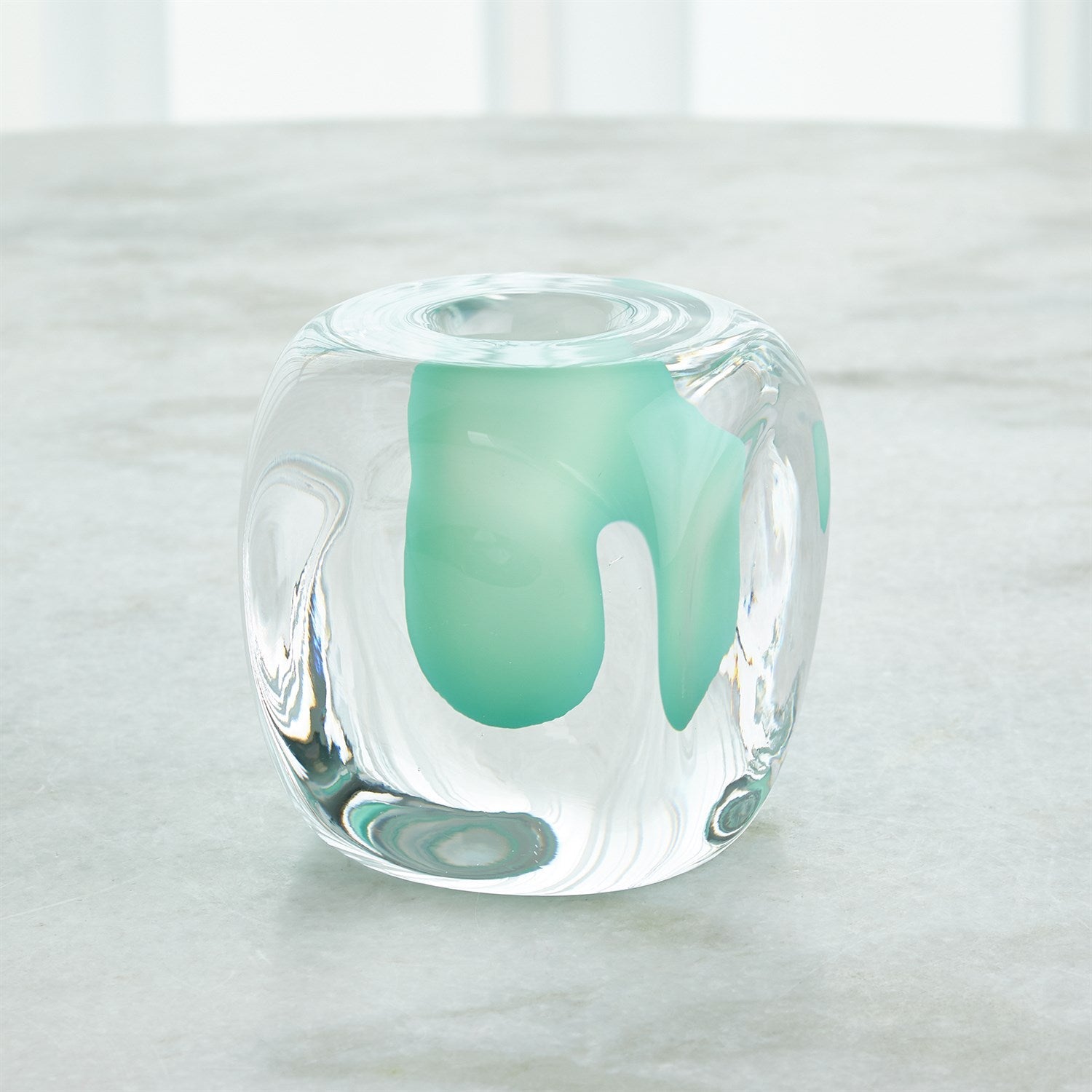 Global Views Square Vase - Wintergreen