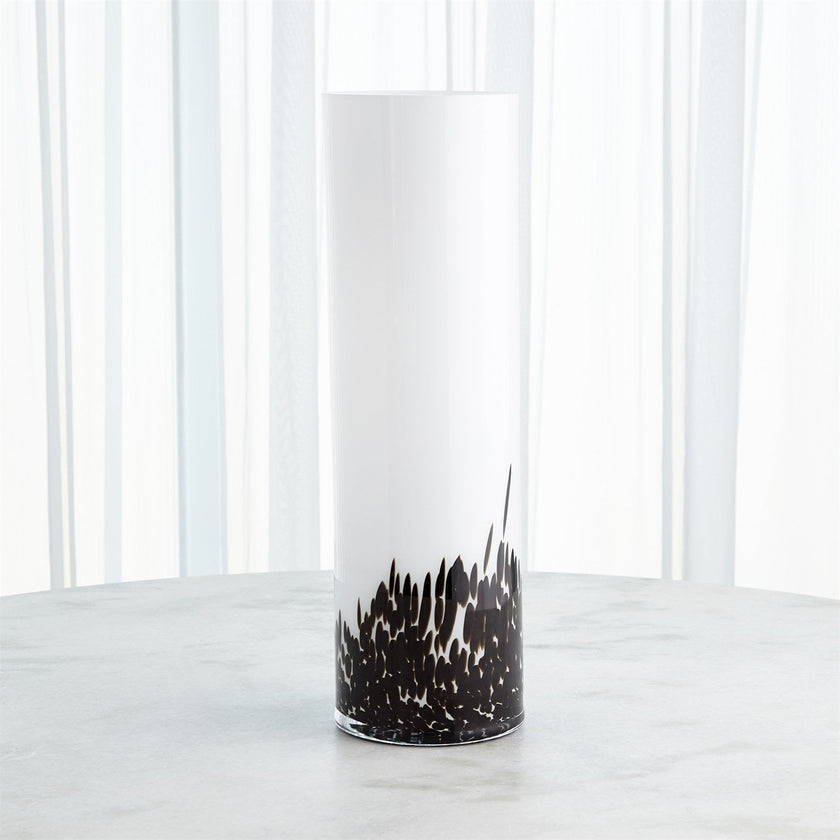 Global Views Confetti Vase - BlackWhite