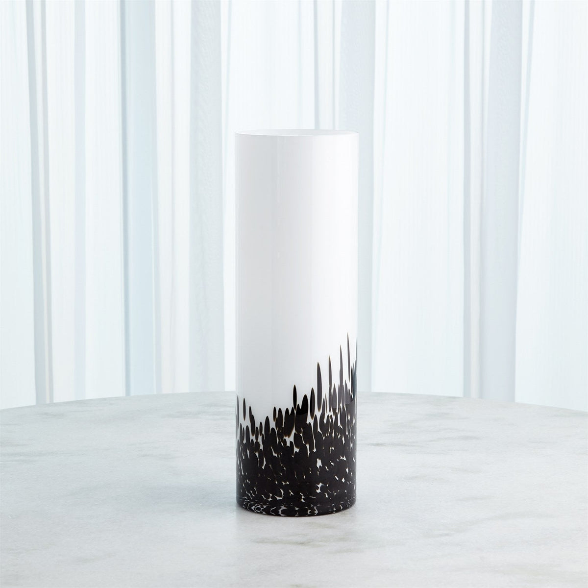 Global Views Confetti Vase - BlackWhite
