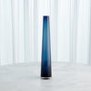 Global Views Glass Tower Vase - Blue