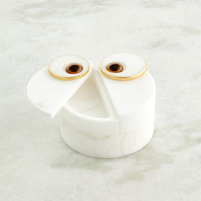 Global Views Alabaster Owl Box