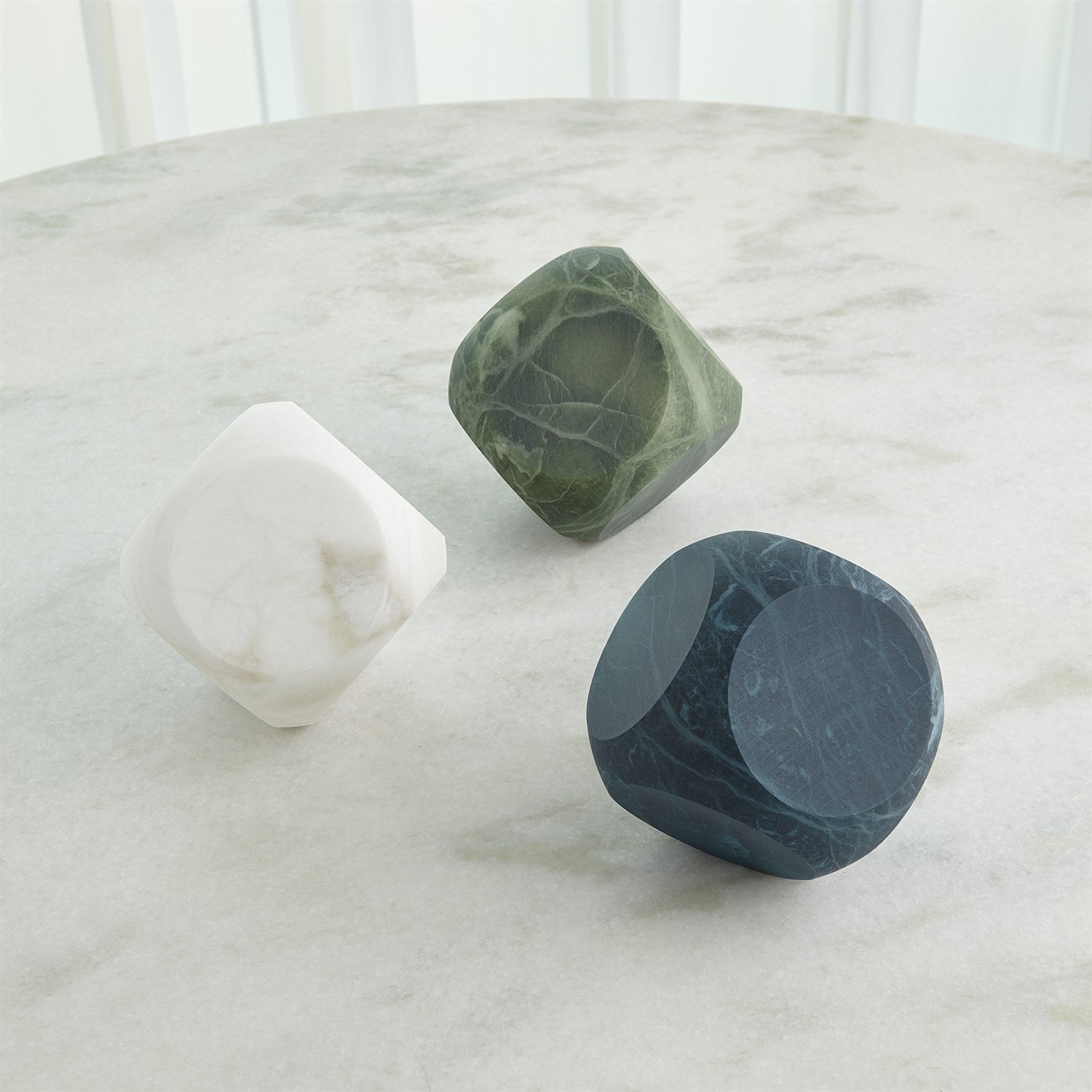 Global Views Square Alabaster Object