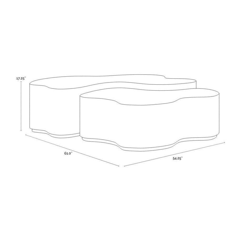 Sunpan Boise Nesting Coffee Tables - Set of 2
