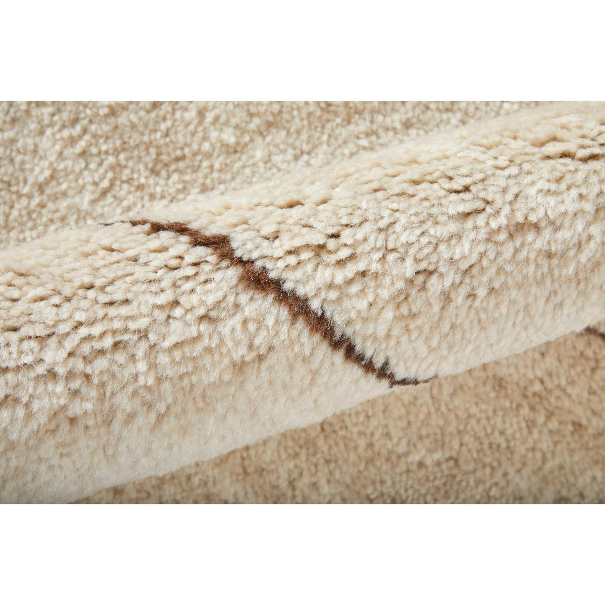 Feizy Agape 69H7F Modern Abstract Rug in Ivory/Brown