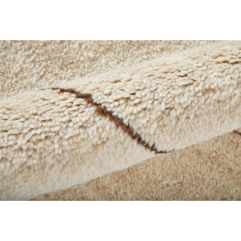 Feizy Agape 69H7F Modern Abstract Rug in Ivory/Brown