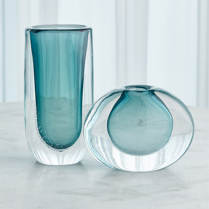 Global Views Micro Bubble Vase - Azure