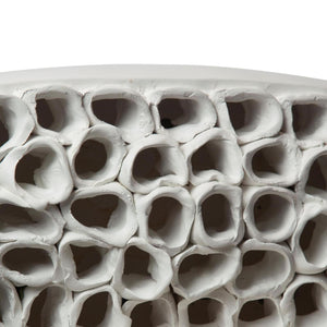 Global Views Reef Matte White Centerpiece