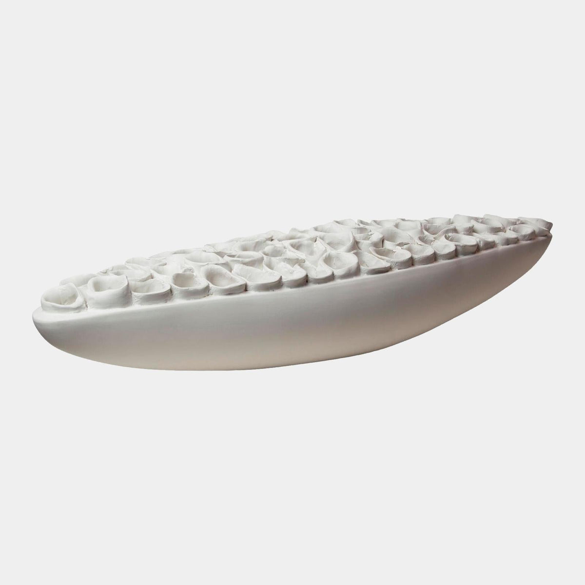 Global Views Reef Matte White Centerpiece