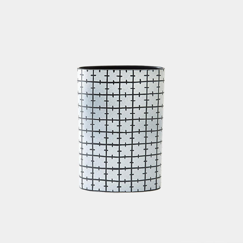 Global Views Cuthbert Matte Black Stitch Vase