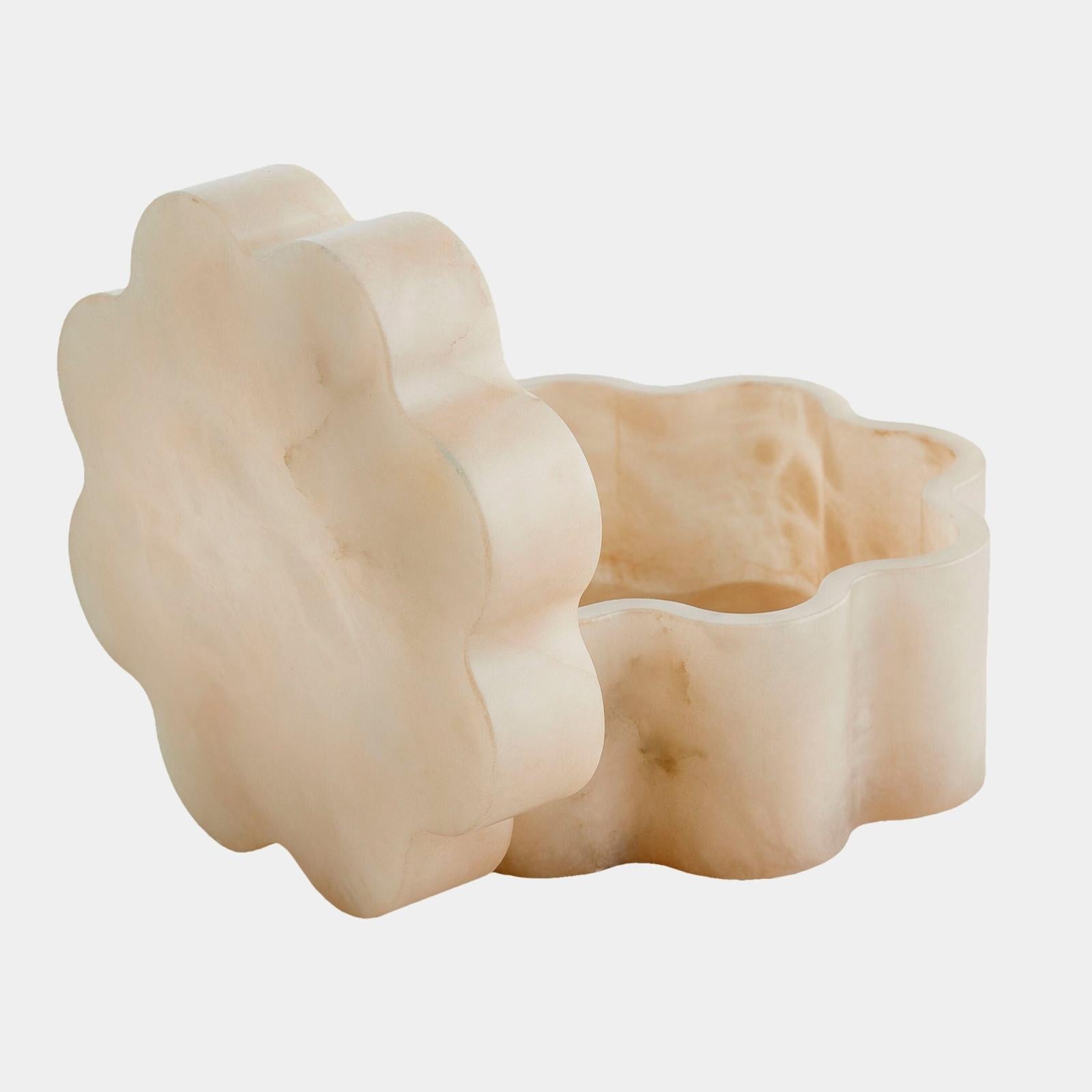 Global Views Cumulus Alabaster Wide Box Cream
