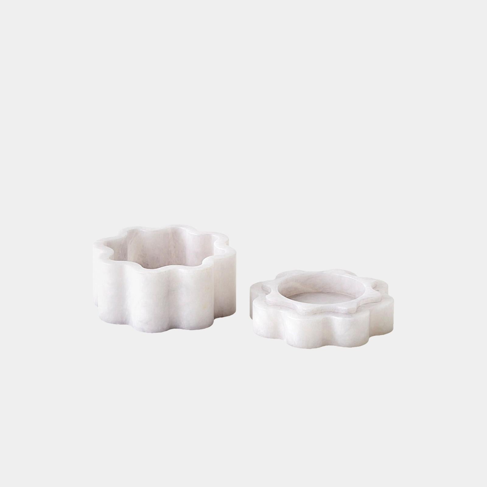 Global Views Cumulus Alabaster Wide Box Gray