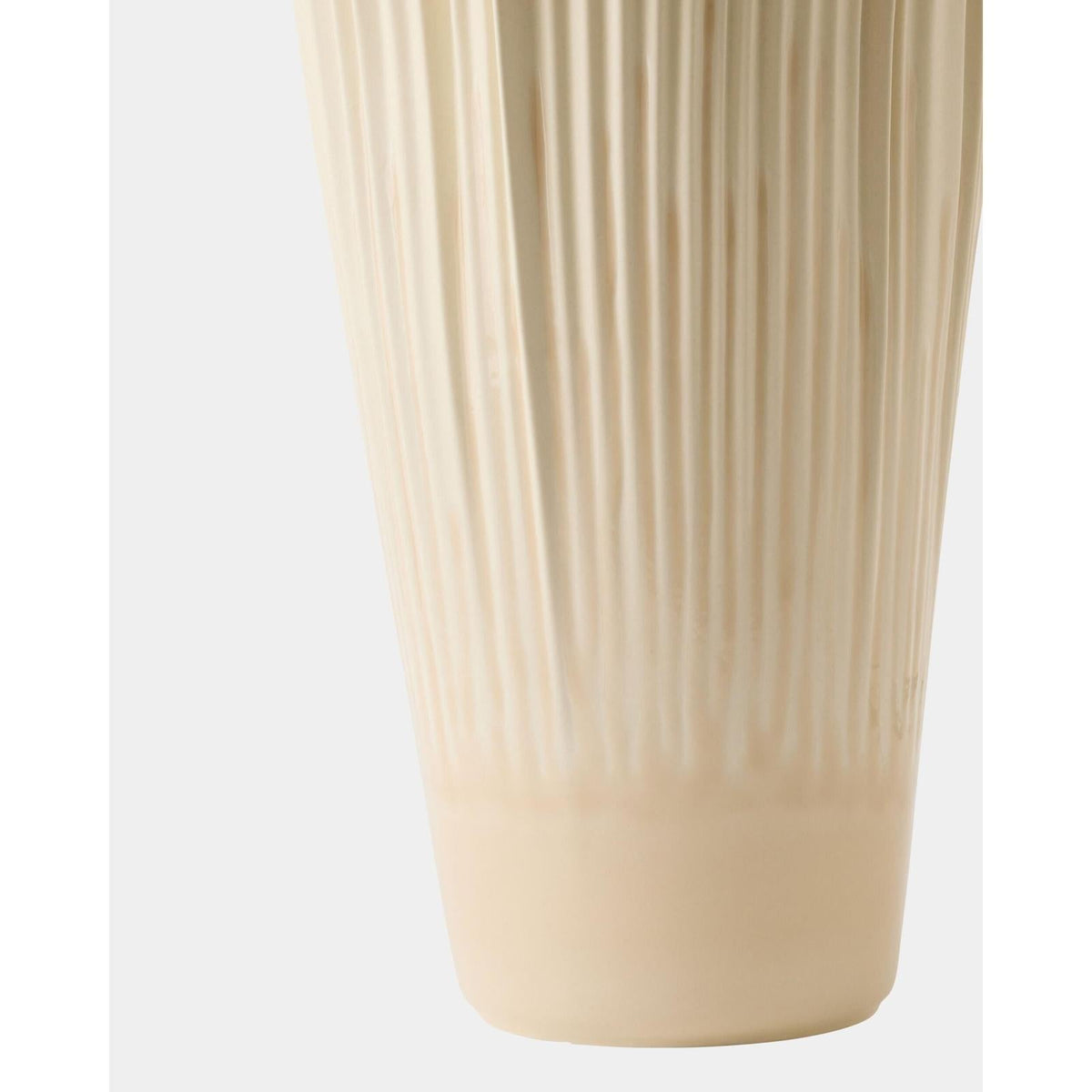 Global Views Pleated Vase Drip Cream
