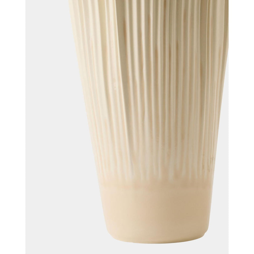 Global Views Pleated Vase Drip Cream