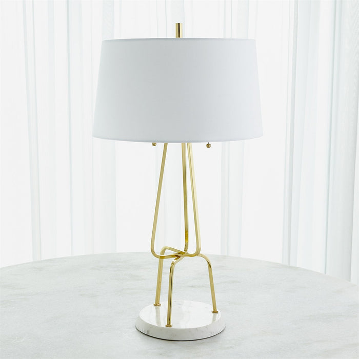 Global Views Intersecting Lamp - Brass