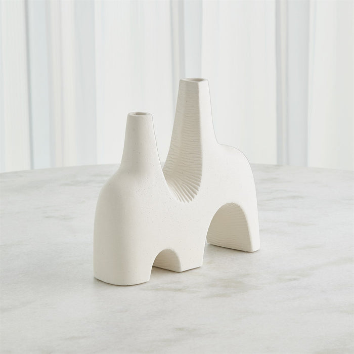 Global Views Cassel Vase - Matte White