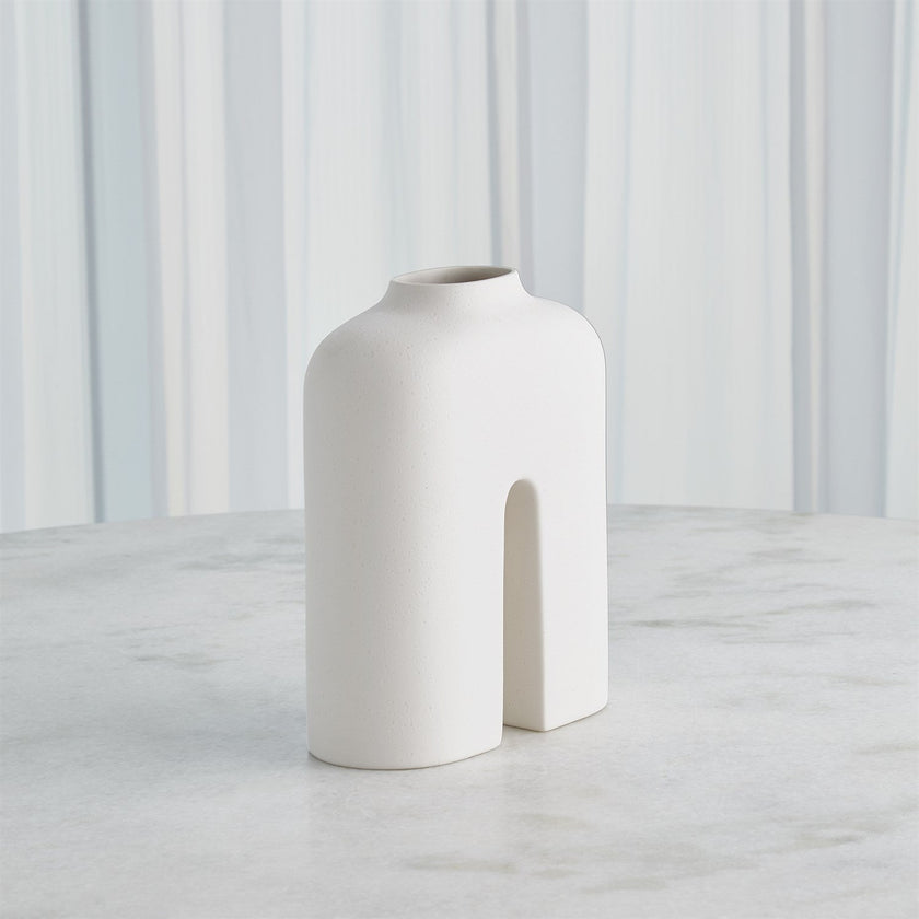 Global Views Guardian Vase - White Cream