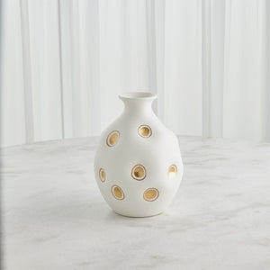 Global Views Dimples Vase - White