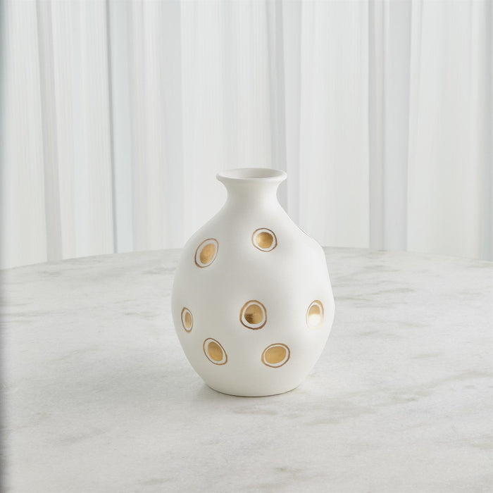 Global Views Dimples Vase - White