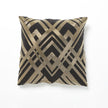 Global Views Woven Lines Pillow - Black/Gold