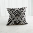 Global Views Woven Lines Pillow - Black/Silver