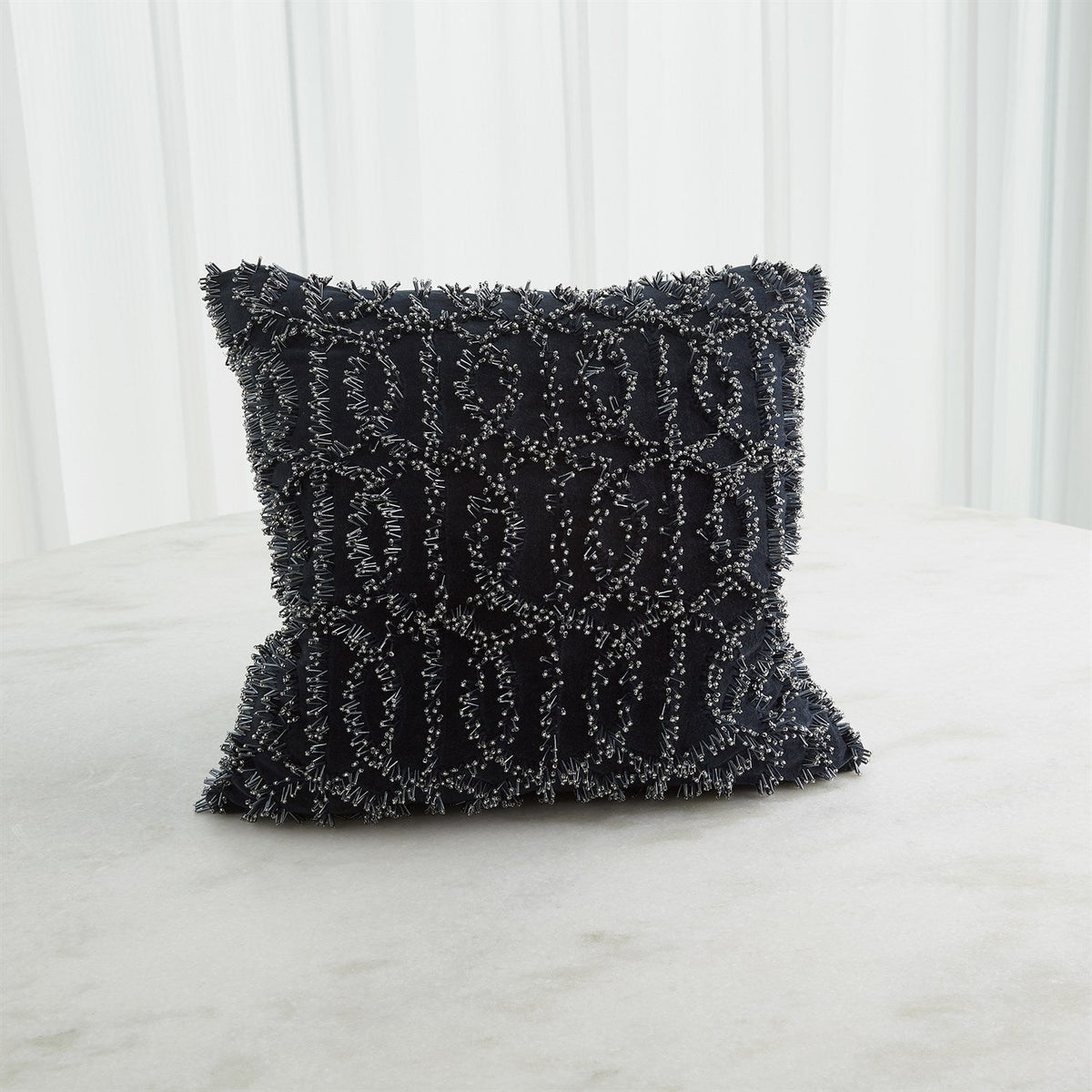 Global Views Circles Beaded Pillow