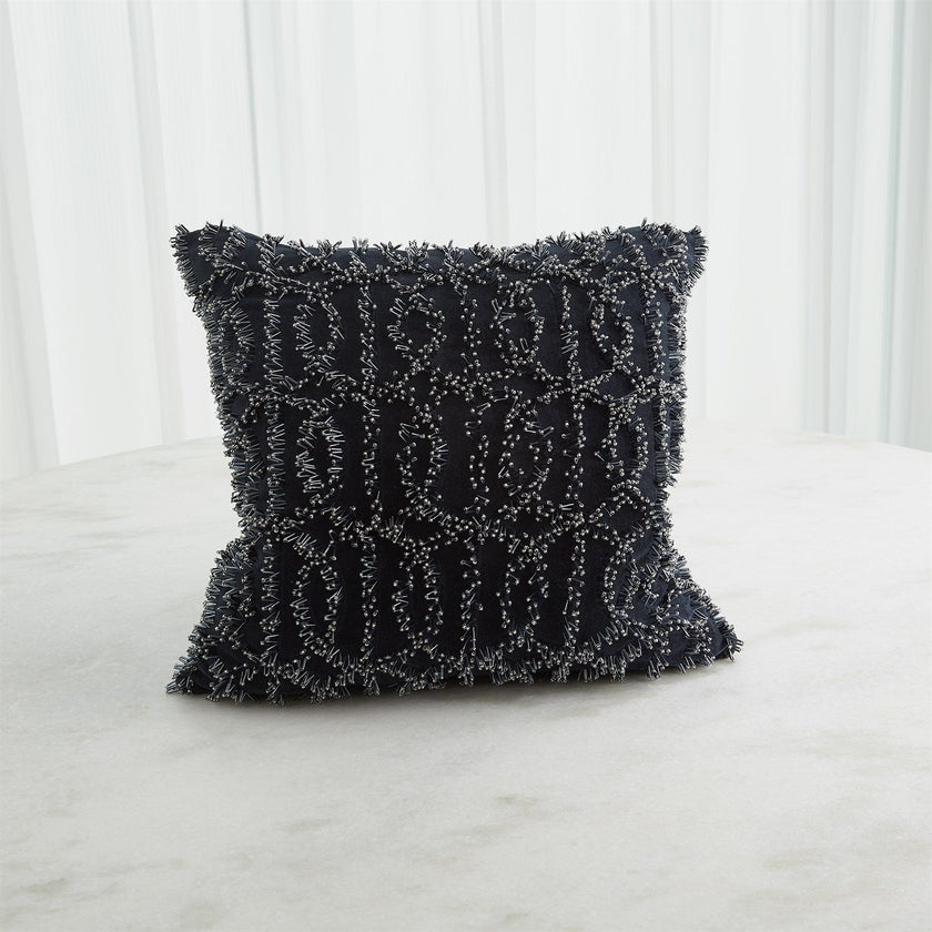 Global Views Circles Beaded Pillow