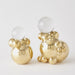 Global Views Bubble Orb Holder - Brass with Crystal