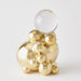 Global Views Bubble Orb Holder - Brass with Crystal