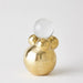 Global Views Bubble Orb Holder - Brass with Crystal