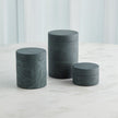 Global Views Cilindro Alabaster Box - BlackGreen