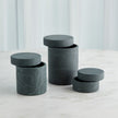 Global Views Cilindro Alabaster Box - BlackGreen