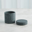 Global Views Cilindro Alabaster Box - BlackGreen