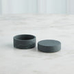 Global Views Cilindro Alabaster Box - BlackGreen