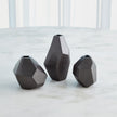 Global Views S Geo Vases - Black Nickel