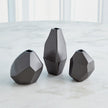 Global Views S Geo Vases - Black Nickel