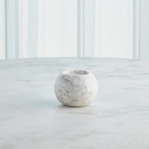 Global Views Globe Candle Holder - White