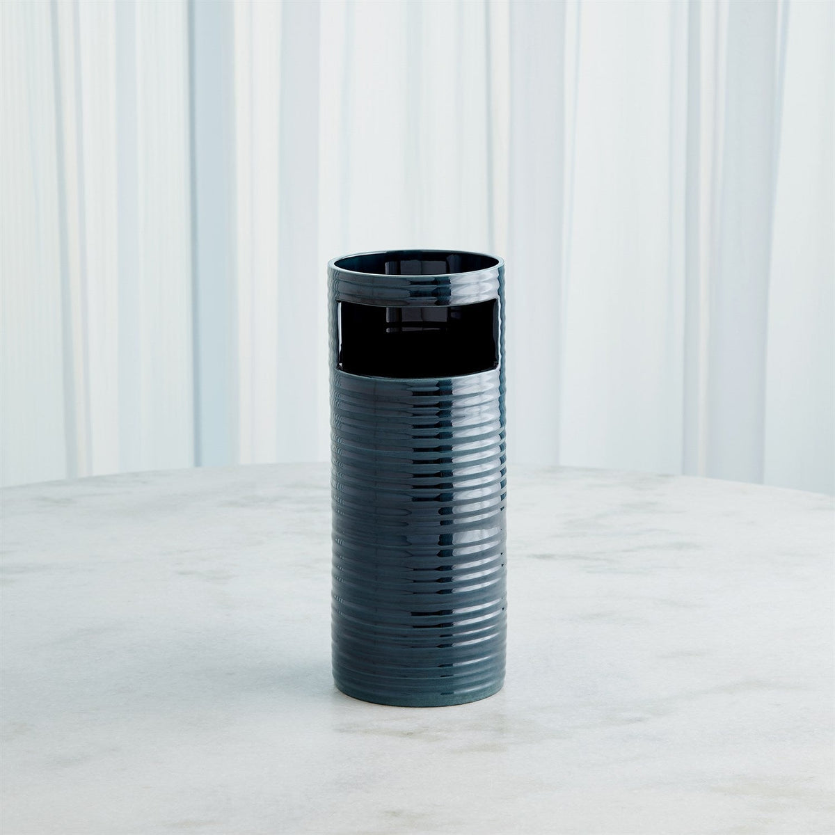 Global Views Cut Out Vase - Dark Blue