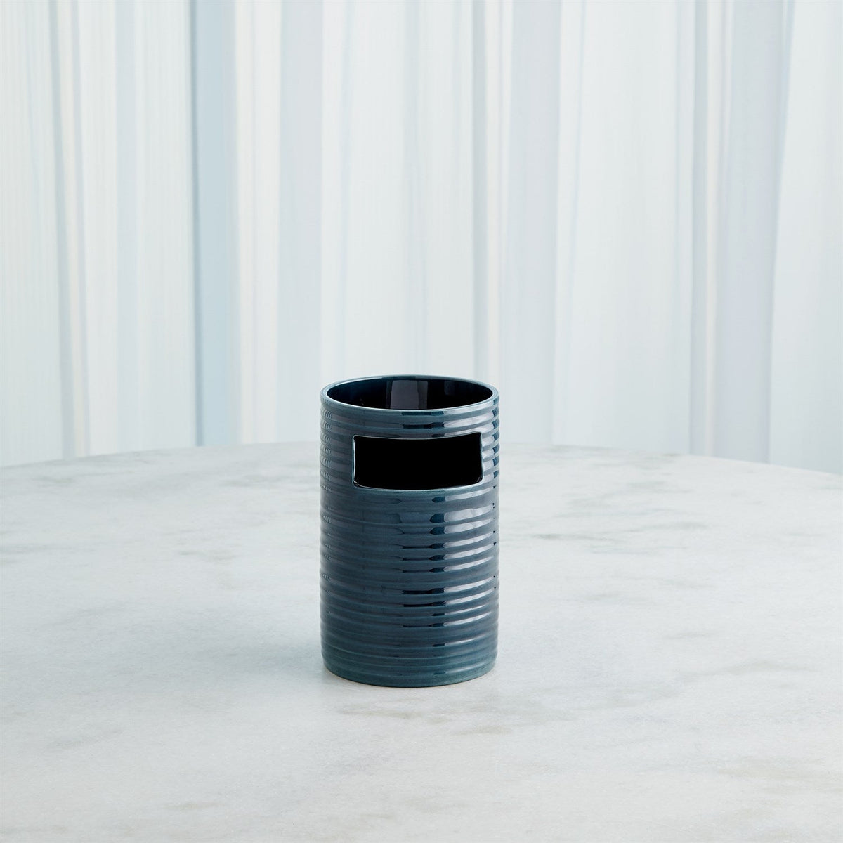 Global Views Cut Out Vase - Dark Blue