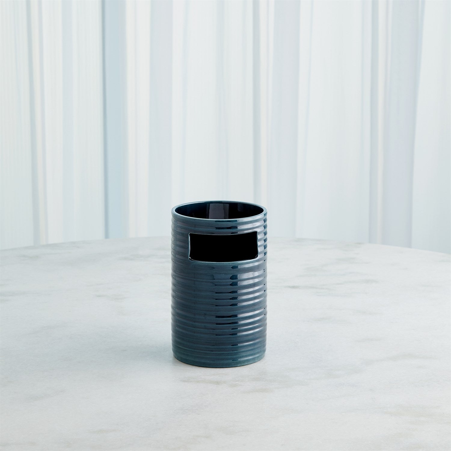 Global Views Cut Out Vase - Dark Blue