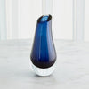 Global Views Slant Vase - Blue