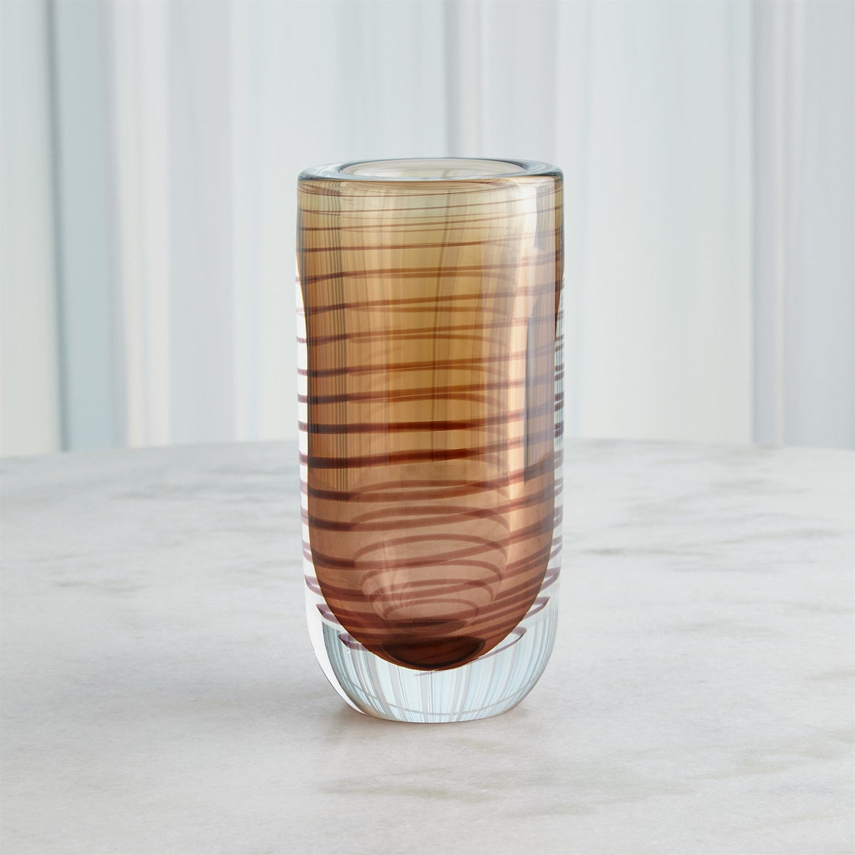 Global Views Spiraled Vase - Amber