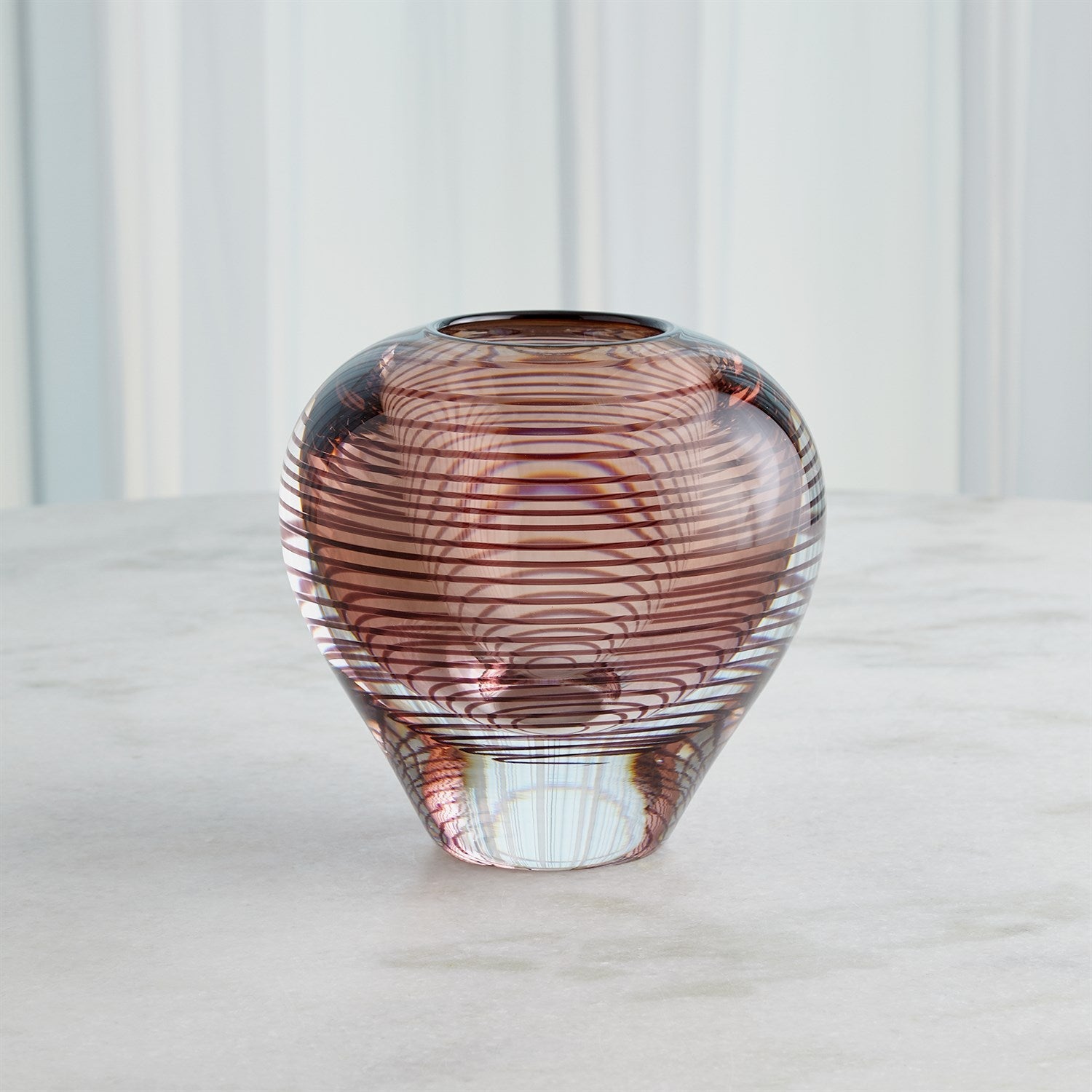 Global Views Spiraled Vase - Amber