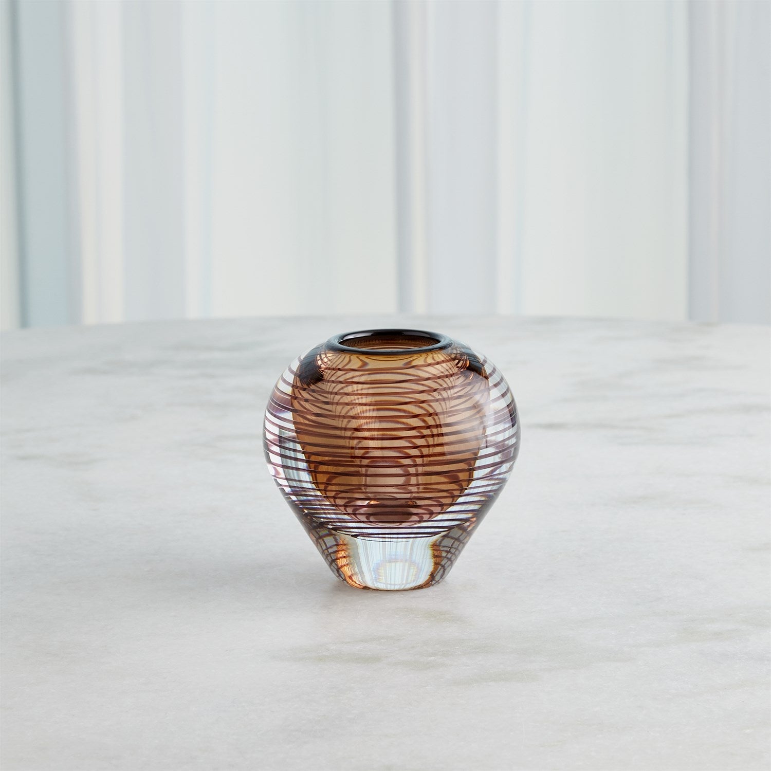 Global Views Spiraled Vase - Amber