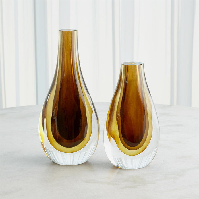 Global Views Gradient Vase - Amber