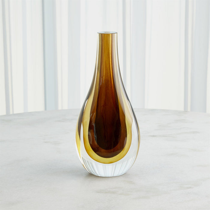 Global Views Gradient Vase - Amber