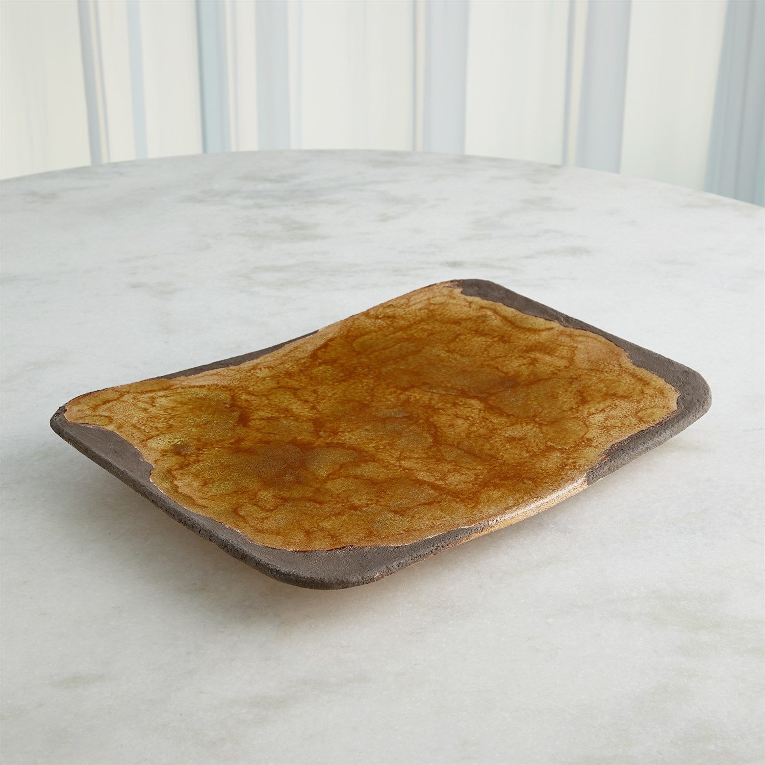 Global Views Monument Platter - Ochre